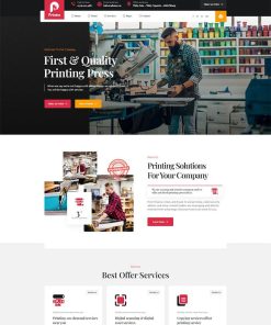 Advertising and printing media website template